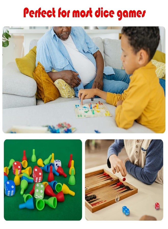 LUCKYMORDEN مجموعة نرد لاكي موردن ذات 6 أوجه، 10 ألوان، نرد ألعاب أكريليك 16 مم لألعاب DND، MTG، RPG، Tenzi، Yahtze، Bunco، ألعاب الطاولة، تعليم الرياضيات (30 قطعة، 6 ألوان) - Image 3